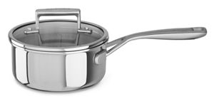 Tri-Ply Stainless Steel 1.5-Quart Saucepan with Lid