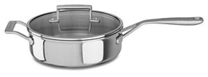 Tri-Ply Stainless Steel 3.5-Quart Saute with Lid