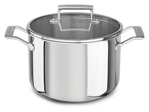 Tri-Ply Stainless Steel 8Q Stockpot with Lid