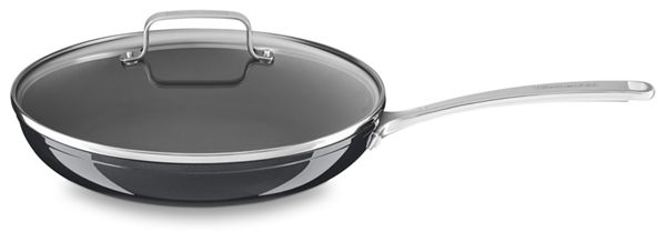12" Hard Anodized Non-Stick Skillet with lid