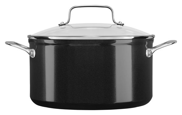 6 Quart Hard Anodized Non-Stick Low Casserole with lid
