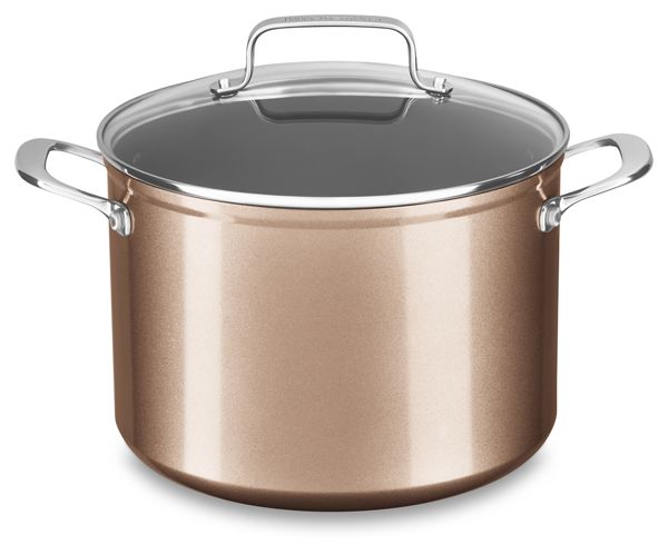 KitchenAid&reg; 8 Quart Hard Anodized Non-Stick Stockpot with lid