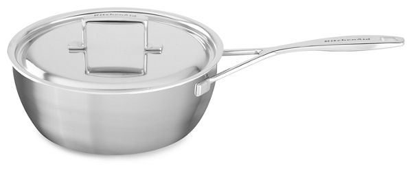 KitchenAid&reg; Professional Seven-Ply 2.0-Quart Conic Saute Pan with Lid