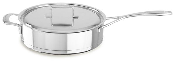KitchenAid&reg; Professional Seven-Ply 5.0-Quart Low Saute Pan with Lid