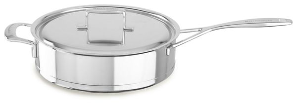 KitchenAid® Professional Seven-Ply 5.0-Quart Low Saute Pan with Lid