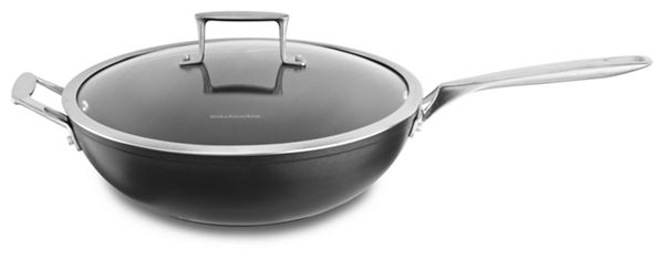 KitchenAid® Professional Hard Anodized Nonstick 6.0-Quart Chefs Pan With Lid