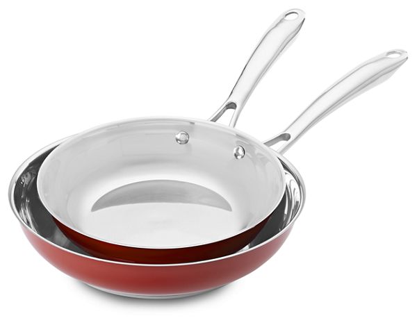 KitchenAid&reg; Stainless Steel 8&quot; and 10&quot; Skillets Twin Pack