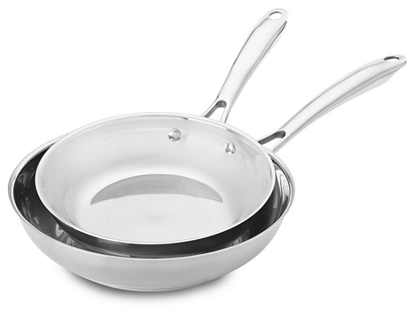 Stainless Steel 8" and 10" Skillets Twin Pack