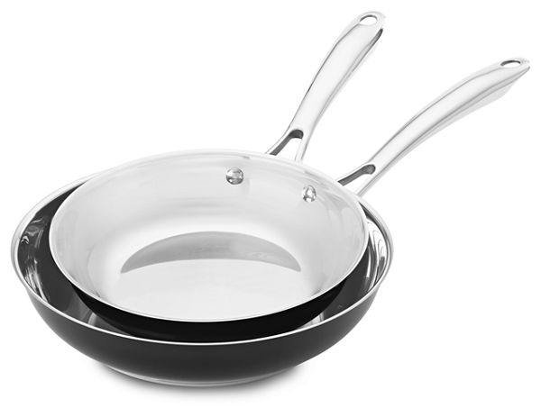 KitchenAid&reg; Stainless Steel 8&quot; and 10&quot; Skillets Twin Pack