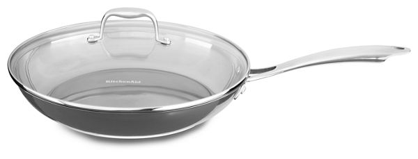 KitchenAid&reg; Stainless Steel 12&quot; Skillet with Glass Lid