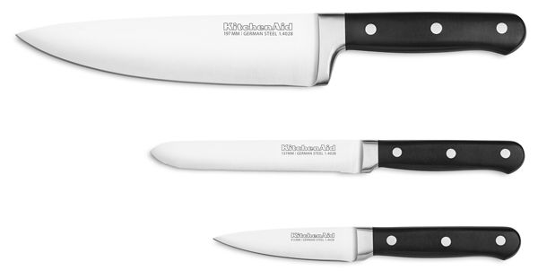 KitchenAid® Classic Forged 3-Piece Triple Rivet Starter Cutlery Set