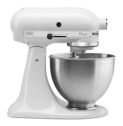 White Classic Series 4 5 Quart Tilt Head Stand Mixer K45sswh