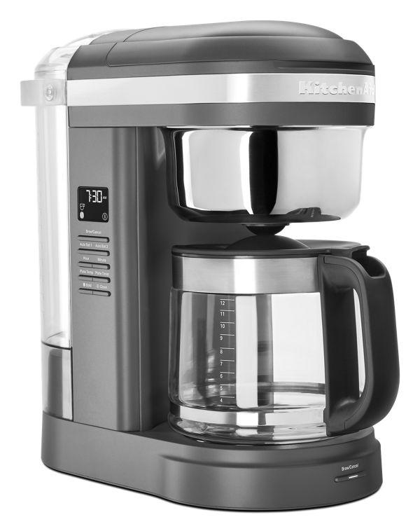 12 Cup Drip Coffee Maker with Spiral Showerhead and Programmable Warming Plate