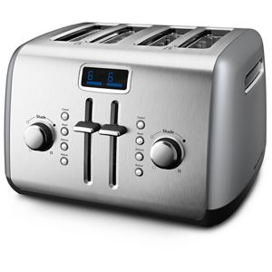 4-Slice Toaster with Manual High-Lift Lever and Digital Display