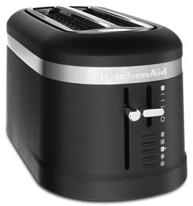 KitchenAid 4-Slice Matte Black Long Slot Toaster with High-Lift