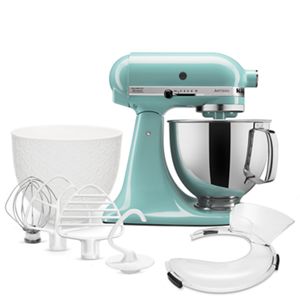 VALUE BUNDLE Artisan® Series Tilt-Head Stand Mixer with White Mermaid Lace  Bowl and Pastry Beater