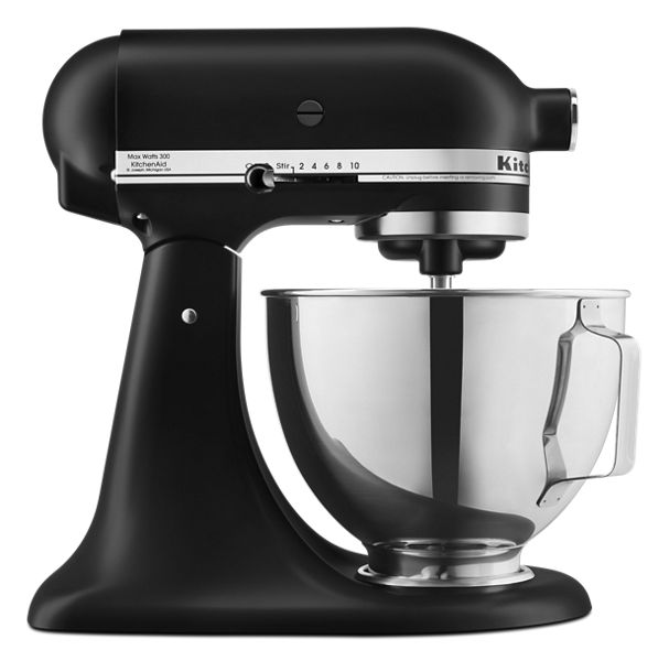 Deluxe 4.5 Quart Tilt-Head Stand Mixer Black Matte KSM97BM | KitchenAid