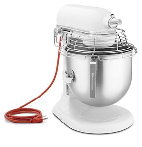 KitchenAid KSMC895CU Contour Silver 8 Qt. Bowl Lift Countertop Mixer with  Guard & Standard Accessories - 120V, 1 3/10 hp