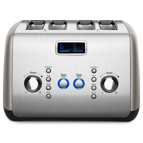 KitchenAid® Refurbished 4 Slice, One-touch Motorized Lift Control Toaster With LCD Display