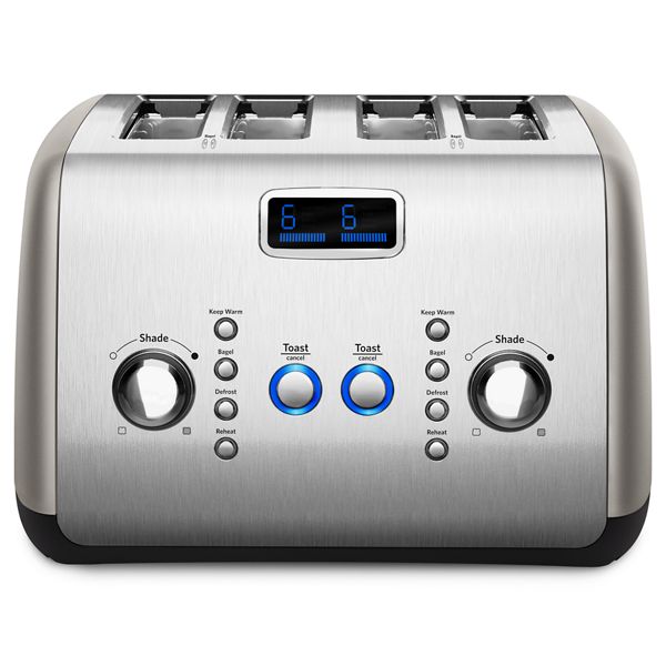 KitchenAid&reg; Refurbished 4 Slice, One-touch motorized lift control Toaster with LCD display