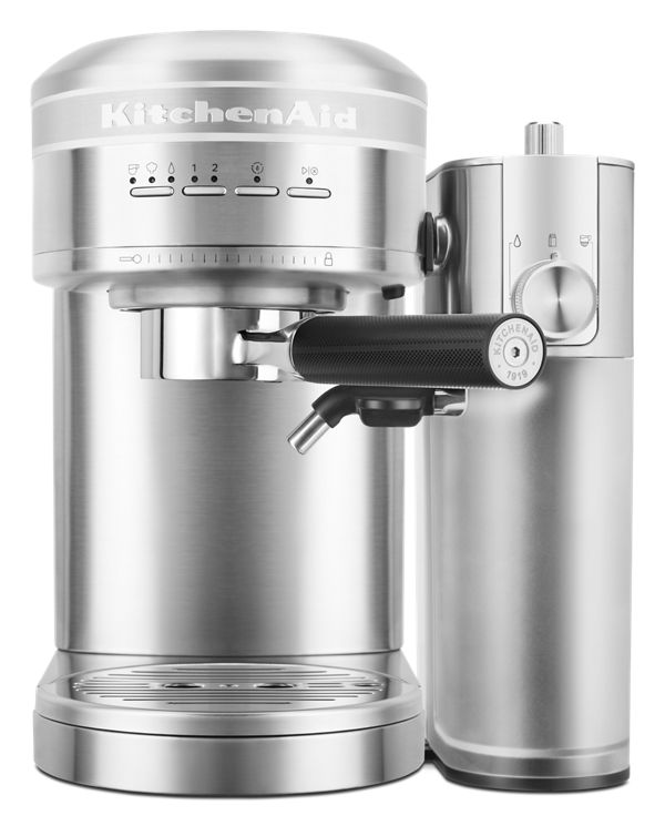 KitchenAid&reg; Metal Semi-Automatic Espresso Machine and Automatic Milk Frother Attachment Bundle