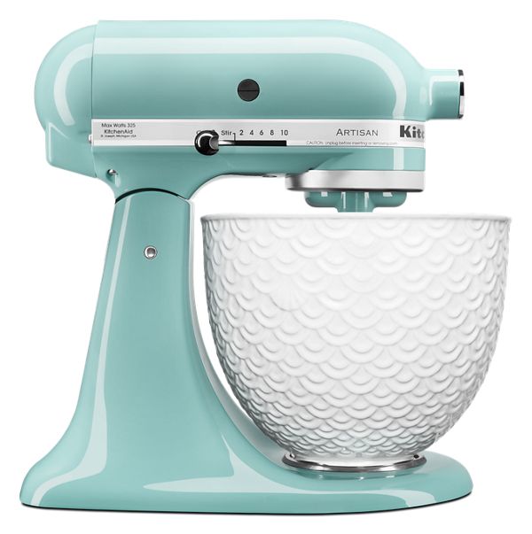 KitchenAid® Artisan® Series Tilt-Head Stand Mixer with White Mermaid Lace Bowl