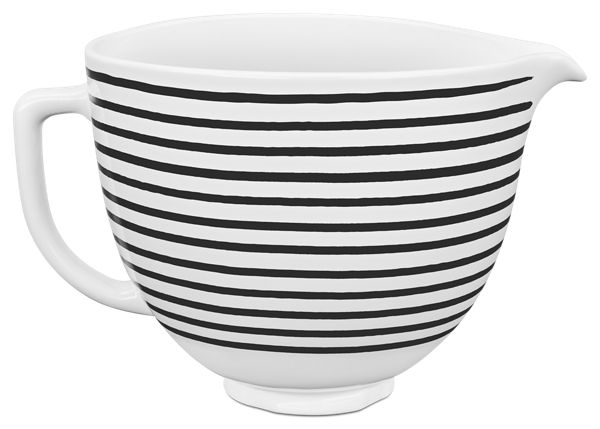 KitchenAid® 5 Quart Horizontal Stripes Patterned Ceramic Bowl