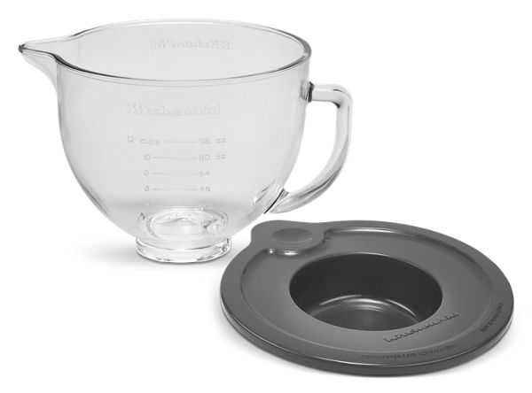 KitchenAid&reg; 5 Quart Tilt-Head Glass Bowl with Measurement Markings &amp; Lid