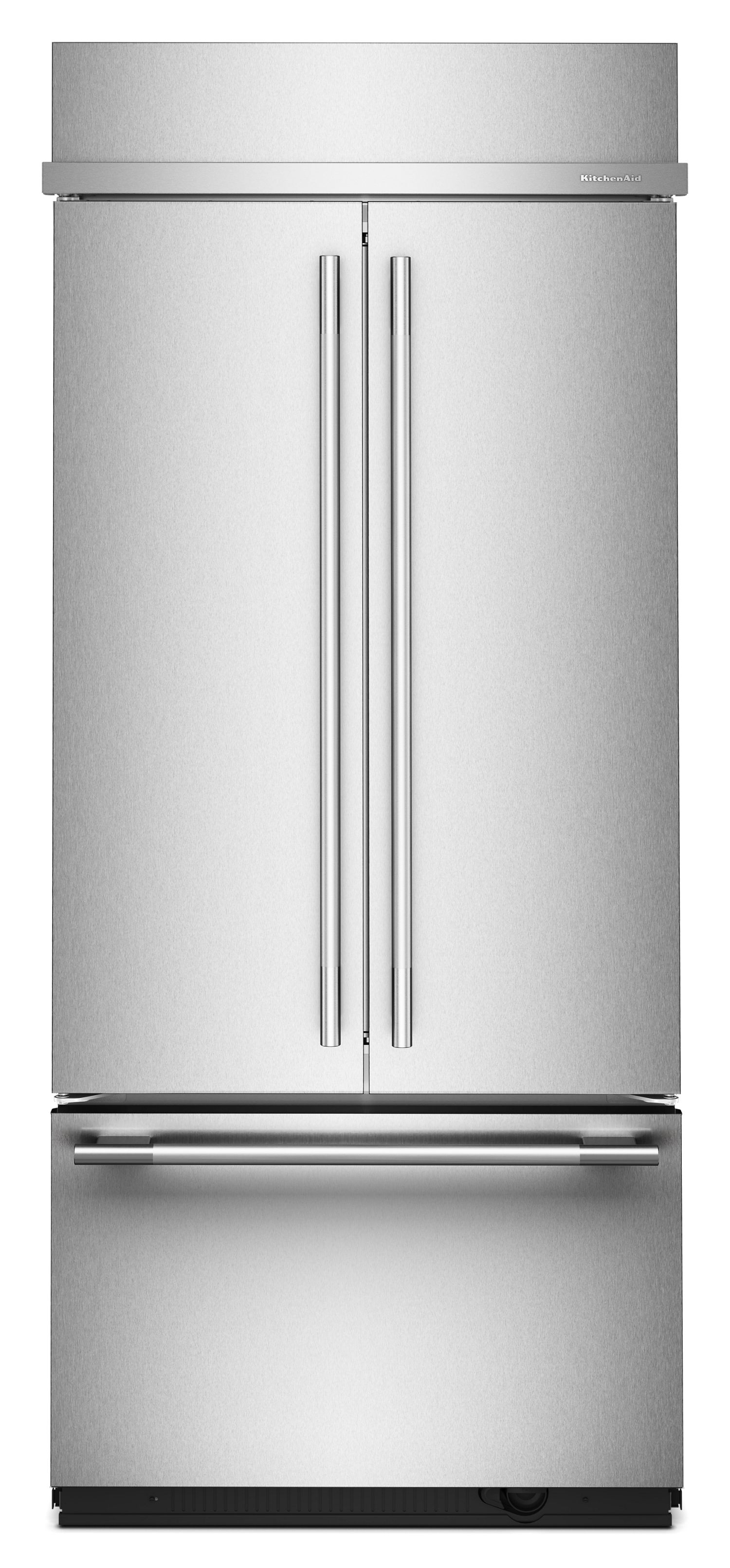 KitchenAid 20.8 Cu. Ft. 36 in. Built-In French Door Refrigerator w/ Signature Platinum Interior In Printshield Stainless Steel KBFN536SPS