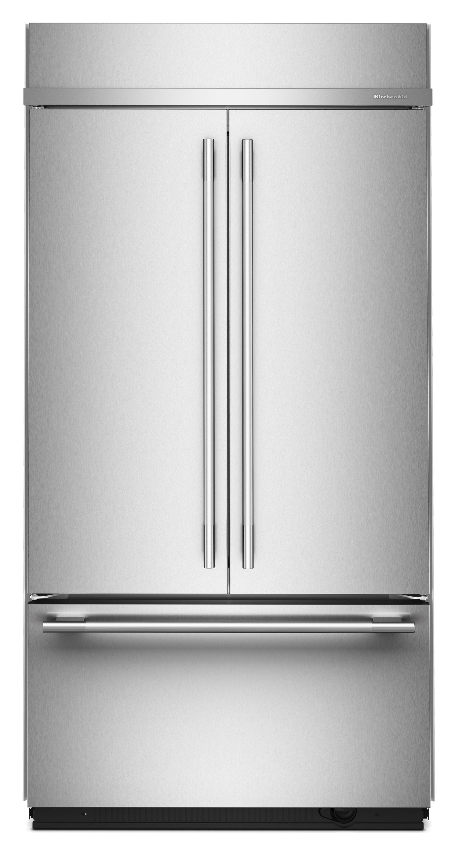 KitchenAid 24.2 Cu. Ft. 42 in. Built-In French Door Refrigerator w/ Signature Platinum Interior In Printshield Stainless Steel KBFN542SPS