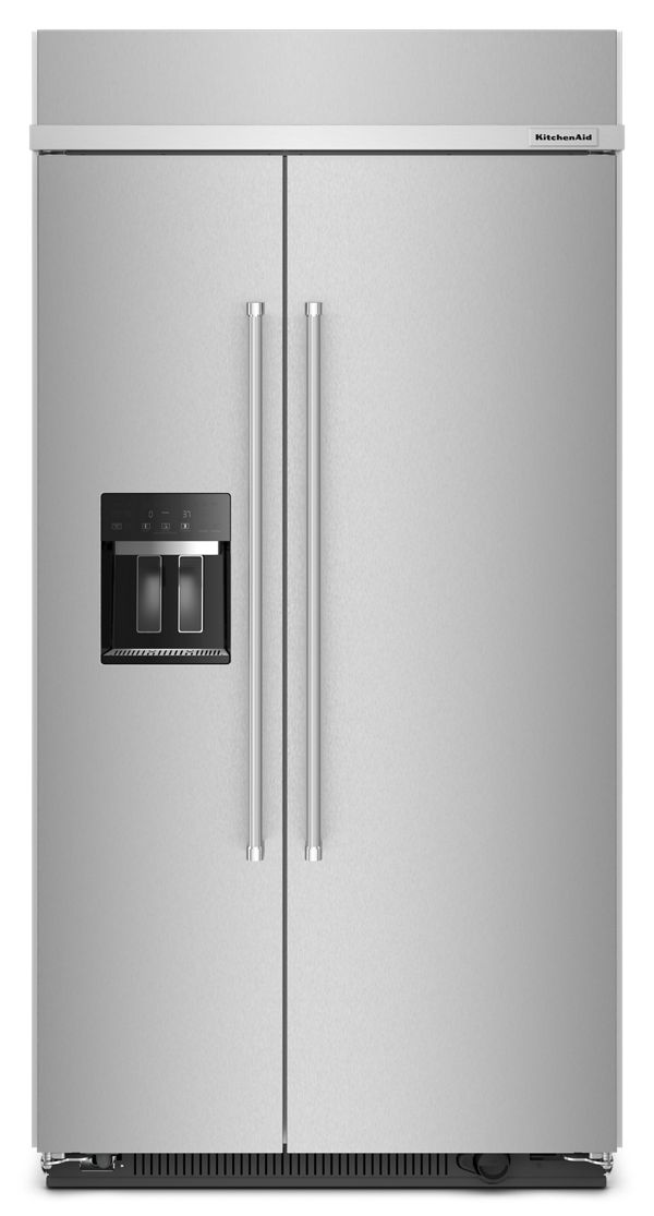 KitchenAid&reg; 25.1 Cu. Ft. 42&quot; Built-In Side-by-Side Refrigerator with Ice and Water Dispenser with Stainless Steel