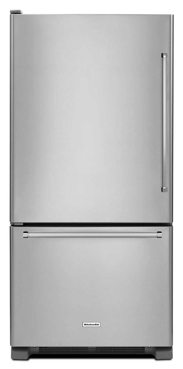 KitchenAid® 22 cu. ft. 33-Inch Width Full Depth Non Dispense Bottom Mount Refrigerator