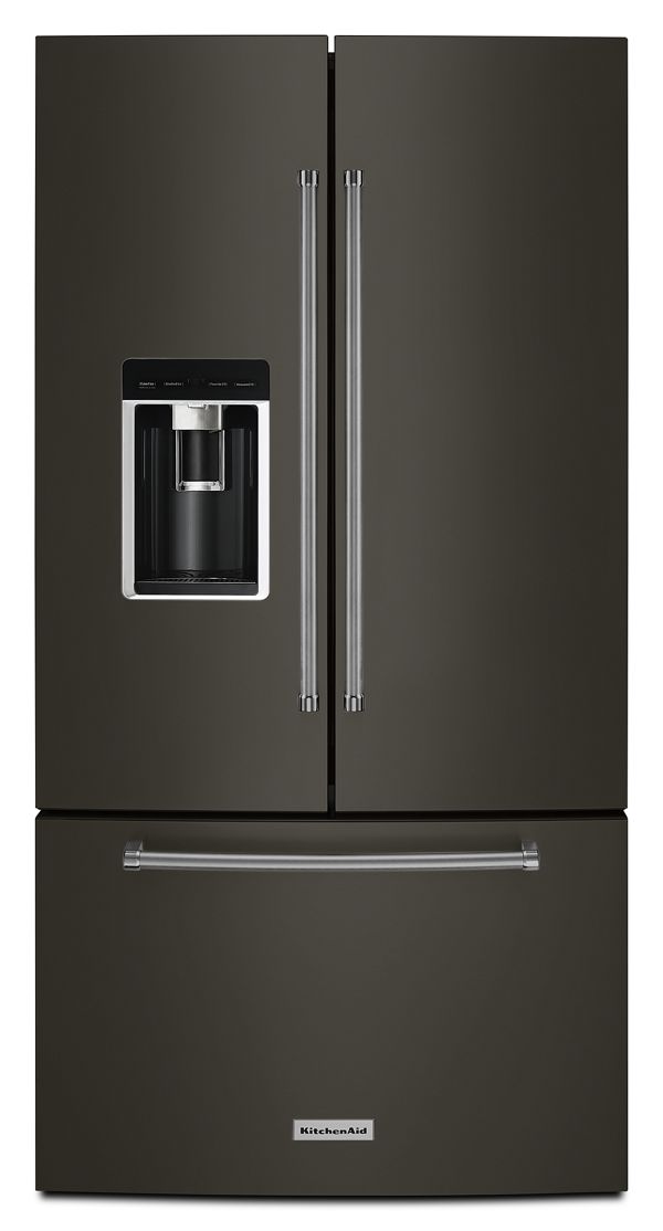 KitchenAid® 23.8 cu. ft. 36" Counter-Depth French Door Platinum Interior Refrigerator with PrintShield™ Finish