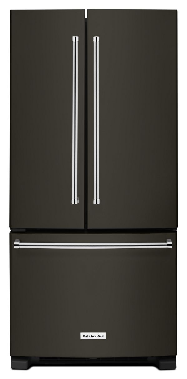 KitchenAid® 22 cu. Ft. 33-Inch Width Standard Depth French Door Refrigerator with Interior Dispense and PrintShield™ Finish