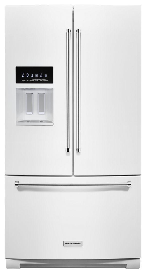 KitchenAid&reg; 26.8 cu. ft. 36-Inch Width Standard Depth French Door Refrigerator with Exterior Ice and Water