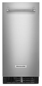 KitchenAid 22.8-lb Drop-down Door Built-In Cubed Ice Maker (Stainless Steel  with Printshield) in the Ice Makers department at