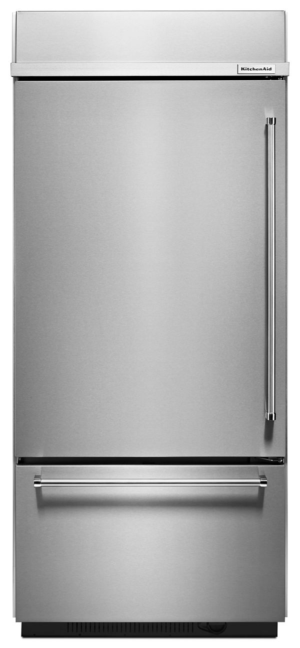 20.9 Cu. Ft. 36" Width Built-In Stainless Bottom Mount Refrigerator with Platinum Interior Design