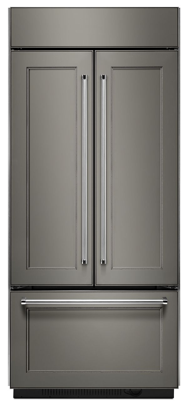 20.8 Cu. Ft. 36" Width Built In Panel Ready French Door Refrigerator with Platinum Interior Design