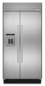 Other 48 Inch Width Built In Side By Side Refrigerator With Printscield Finish Kbsd608ess Kitchenaid