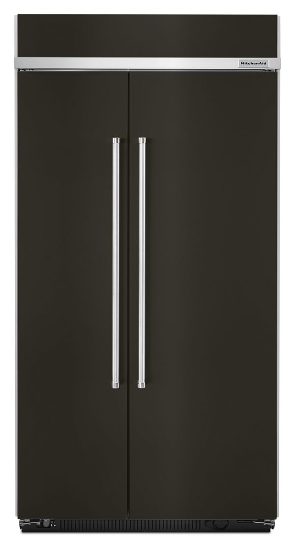 KitchenAid&reg; 25.5 cu. ft 42-Inch Width Built-In Side by Side Refrigerator with PrintShield&trade; Finish