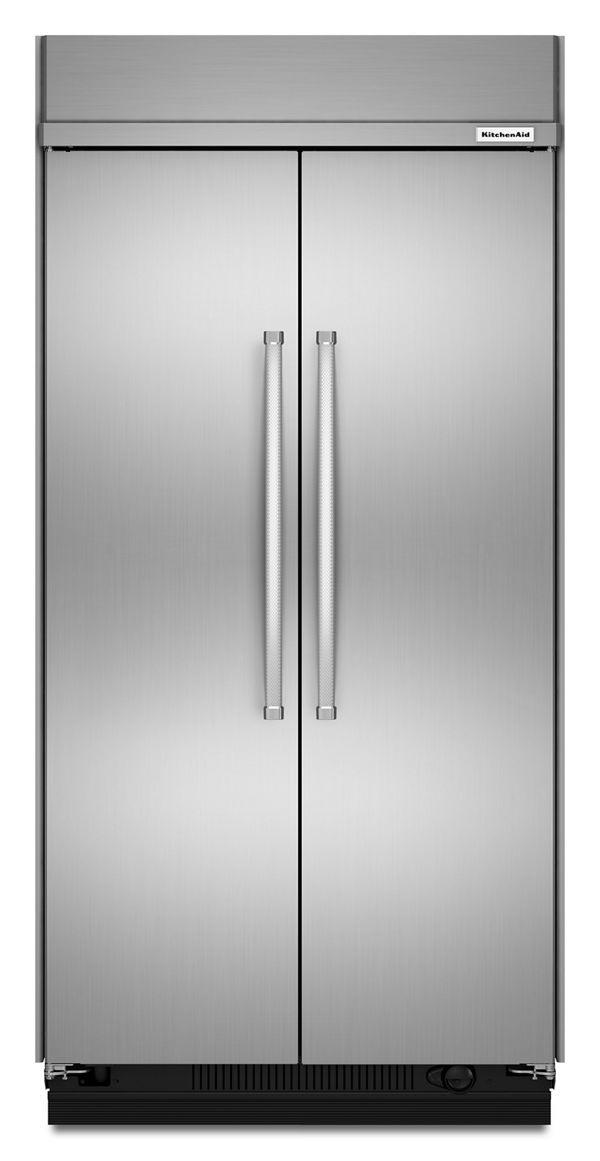 KitchenAid&reg; 30.0 cu. ft 48-Inch Width Built-In Side by Side Refrigerator with PrintShield&trade; Finish