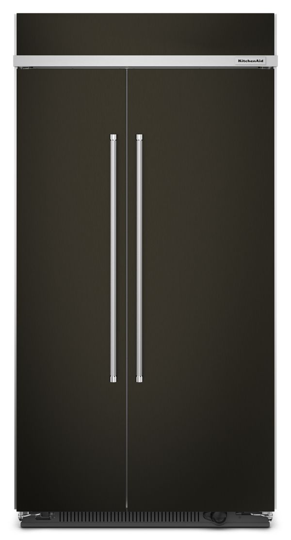 KitchenAid® 25.5 Cu Ft. 42" Built-In Side-by-Side Refrigerator With Black Stainless Steel