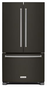 20 Cu. Ft. KitchenAid Counter Depth Side-by-Side Refrigerator Black  Stainless - KRSF705HBS