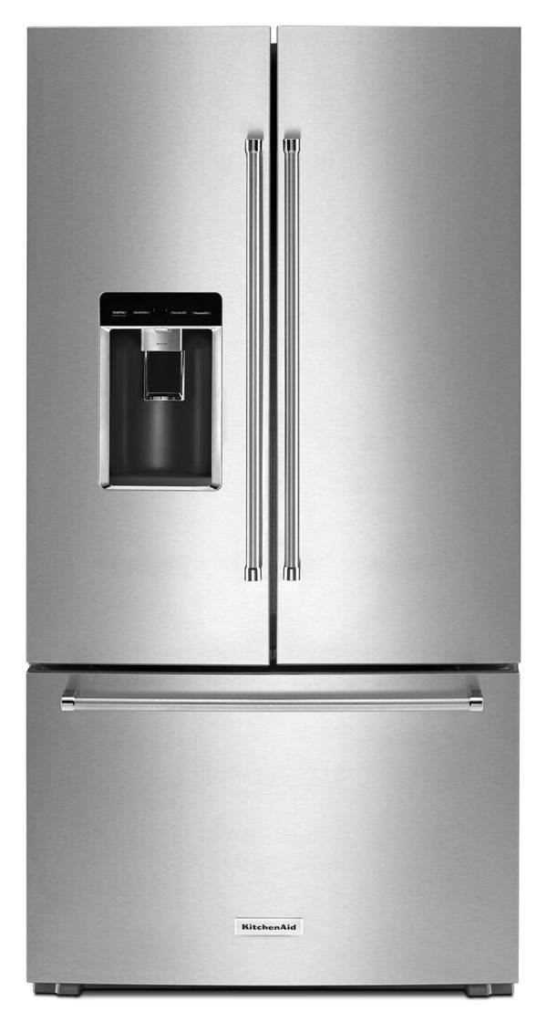 KitchenAid&reg; 23.8 cu. ft. 36&quot; Counter-Depth French Door Platinum Interior Refrigerator