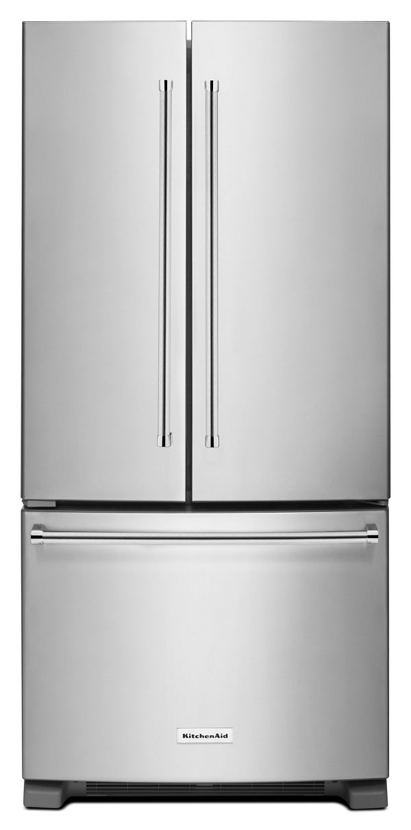 KitchenAid&reg; 22 Cu. Ft. 33-Inch Width Standard Depth French Door Refrigerator with Interior Dispenser