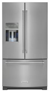 26.8 cu. ft. 36-Inch Width Standard Depth French Door Refrigerator with Exterior Ice and Water Platinum Interior