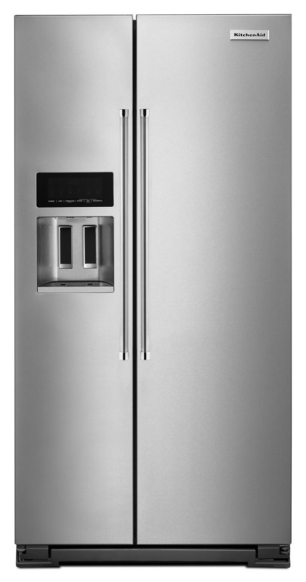 KitchenAid&reg; 22.7 Cu. Ft. Counter Depth Side-by-Side Refrigerator with Exterior Ice and Water