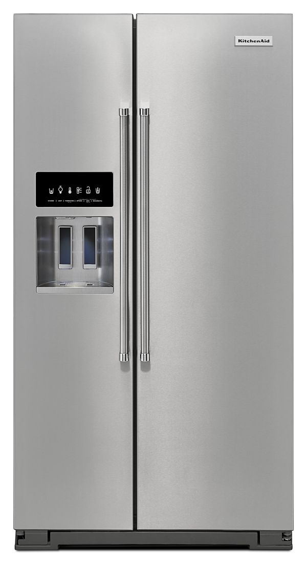 KitchenAid&reg; 24.8 Cu. Ft. Standard Depth Side-by-Side Refrigerator with Exterior Ice and Water