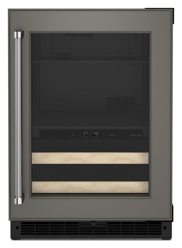 KitchenAid® 24" Panel-Ready Beverage Center with Wood-Front Racks