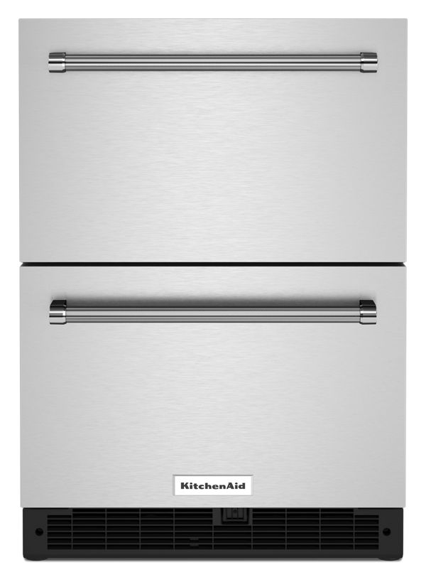 KitchenAid&reg; 24&quot; Stainless Steel Undercounter Double-Drawer Refrigerator